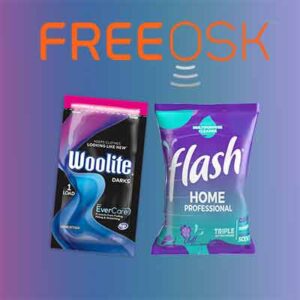 Free Woolite Darks with EverCare Laundry Detergent and Flash Cleaner & Ensueno Fabric Softener