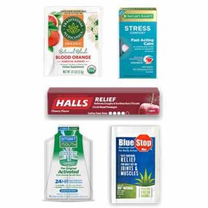 Free Nature`s Bounty – Stress Comfort, Blue Stop, SmartMouth, Traditional Medicinals and Halls