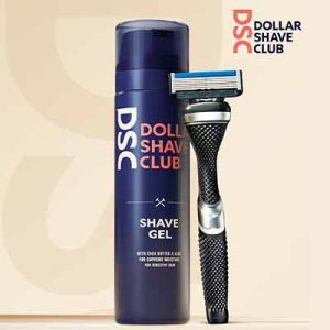 Free Dollar Shave Club 6-Blade Razor and Gel For Supreme Glide and Moisture