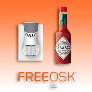 Free Tabasco Mini Bottle and Air wick Warmer