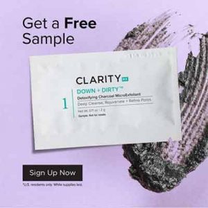 Free Clarityrx Down + Dirty Detoxifying Charcoal Microexfoliant Sample