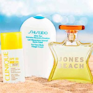 Free Clinique Mineral Sunscreen, Bond No. 9 Jones Beach Perfume and Shiseido After Sun Lotion