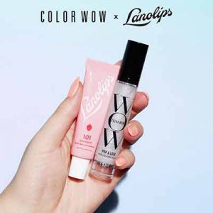 Free Color Wow Pop & Lock Frizz-Control & Glossing Serum And Lanolips Full-Size Strawberry 101 Ointment Lip Balm