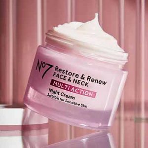 Free No7 Restore & Renew Multi Action Face & Neck Night Cream