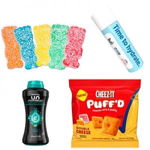 Free KDP Hydration Lip Balm, Sour Patch Kids, Cheez-It Puff'd and Downy Unstopables