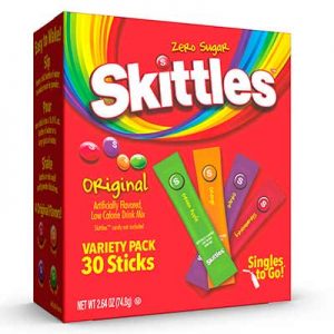 Free Skittles Zero Sugar Singles-To-Go Powdered Drink Mix Packet