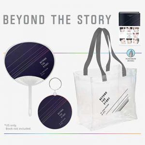 Free BTS Beyond The Story Branded Keychain, Hand Fan, and Clear Concert Tote
