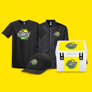 Free Starry Bomber Jacket, a T-Shirt, a Hat, a Cooler, and more