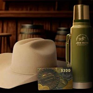 Free Stetson Cowboy Hat and John Wayne Stock & Supply Stanley Thermos
