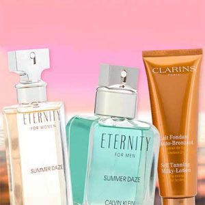 Free Calvin Klein Eternity Summer Daze Fragrances and Clarins Tanning Lotion
