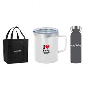 Free Grocery tote, Travel coffee mug, Water bottle