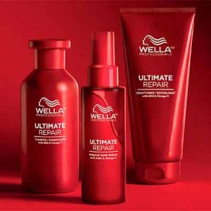 Free Wella Professional Ultimate Repair Shampoo, Conditioner and Miracle Hair Rescue