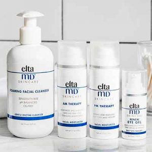 Free EltaMD Foaming Facial Cleanser, Renew Eye Gel, AM and PM Therapy