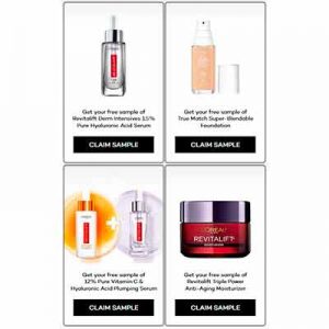 Free L’Oréal Paris Skincare Product Samples