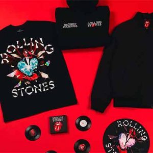 Free Rolling Stones Hoodie, a Long-Sleeved Shirt, a Hat, a Lanyard, and 3 T-shirts