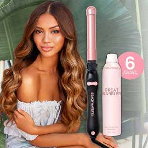 Free Beachwaver Rotating Curling Iron & Great Barrier Heat Protectant Hairspray