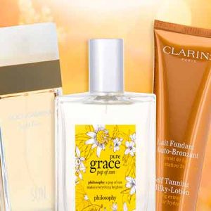 Free D&G Light Blue Sun Fragrance, Philosophy Pure Grace Fragrance & Clarins Self Tanning Lotion